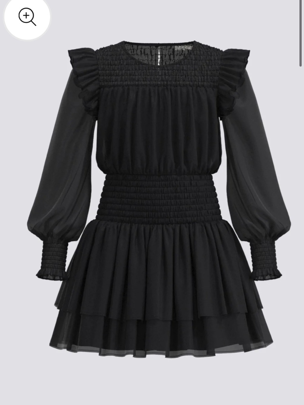 Mustard Seed- Black Smocked Crop Top Dress